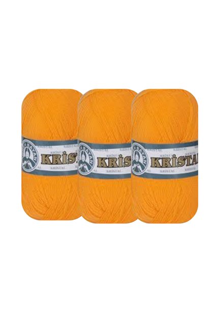 Ören Crystal Hand Knitting Yarn Orange 139 3-Pack Fine Fiber Yarn