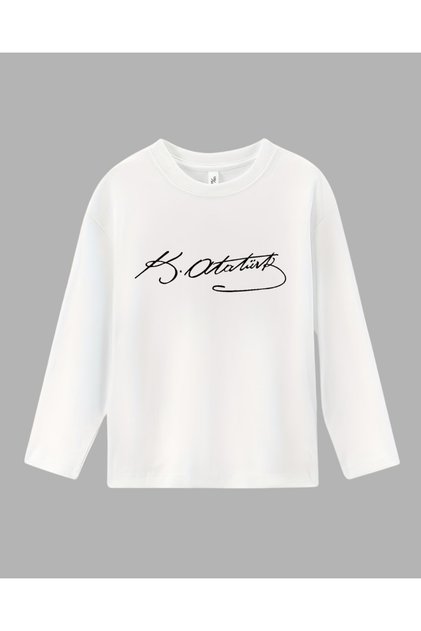 Ataturk Printed Long Sleeve T-Shirt for Children
