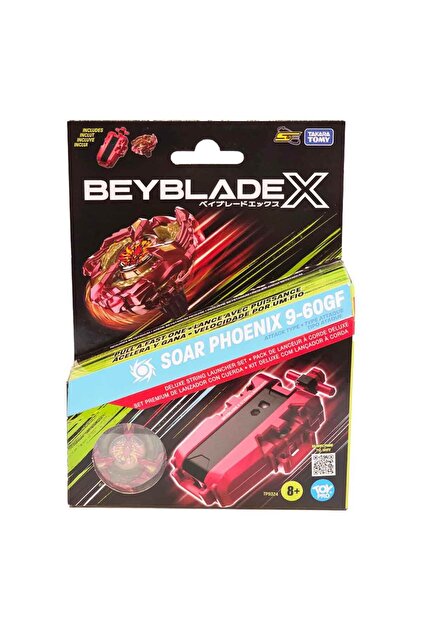 Beyblade X Soar Phoenix Wing 9-60GF Deluxe Fırlatıcı Seti Metal
