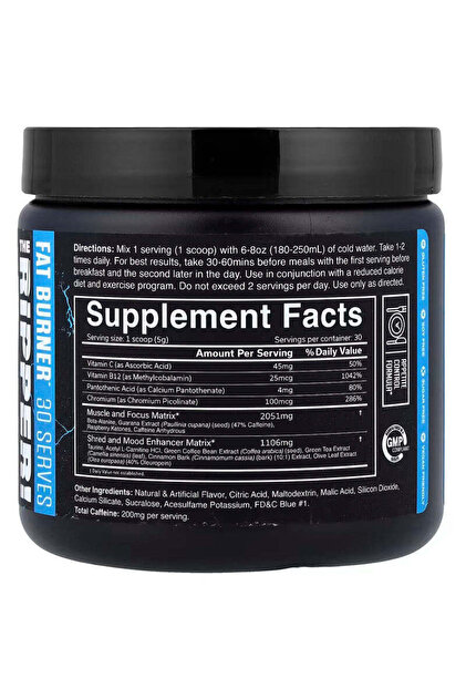 JNX Sports The Ripper! Fat Burner Pre-Workout Blue Raspberry 150 g