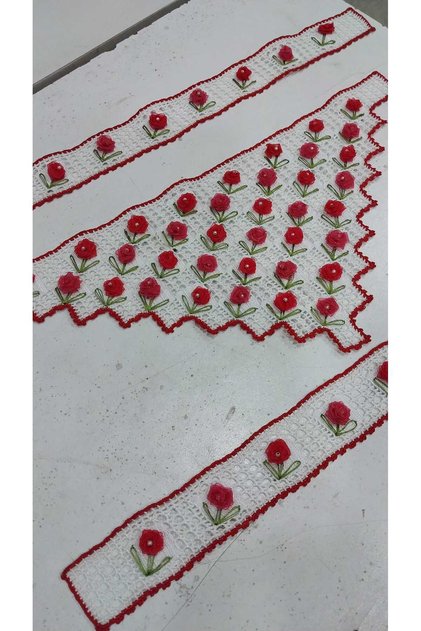 50 Centimeter Towel Edge Dowry Groom's Towel Crochet Ribbon Work 1 Class