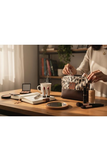 Leopard Patterned Makeup Bag