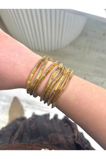Multiple Set Gold Bracelets