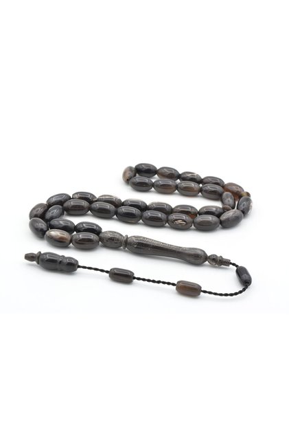 Systemized Almond Cut Buffalo Horn Prayer Beads