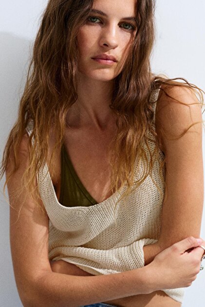 Pull & Bear Fitilli örgü askılı top - Fiyatı, Yorumları
