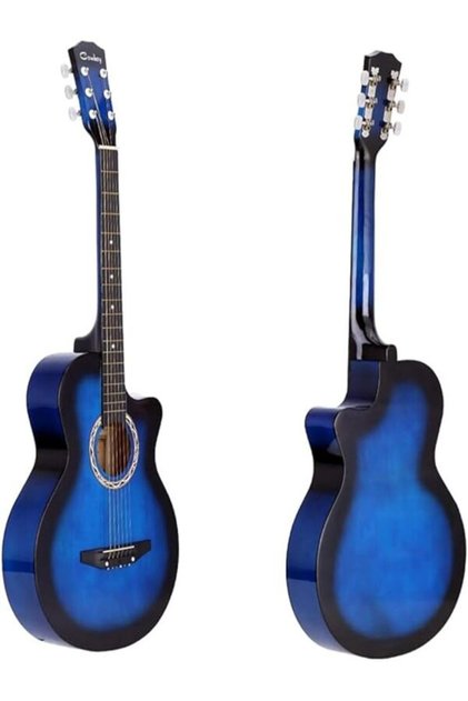 38 INCH BLUE ACOUSTIC GUITAR