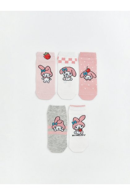 Șosete sport pentru fete cu model My Melody, pachet de 5