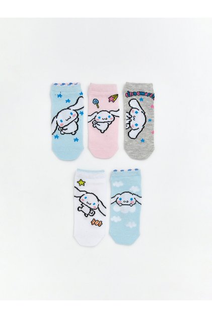 Șosete sport pentru fete cu model Cinnamoroll, pachet de 5