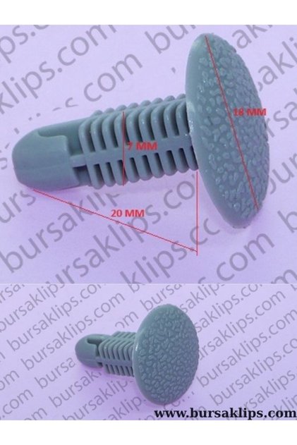 2843- Universal,Honda,Mitsubishi,Nissan Trim,Covering Clip (Gray)- (10 Pieces)