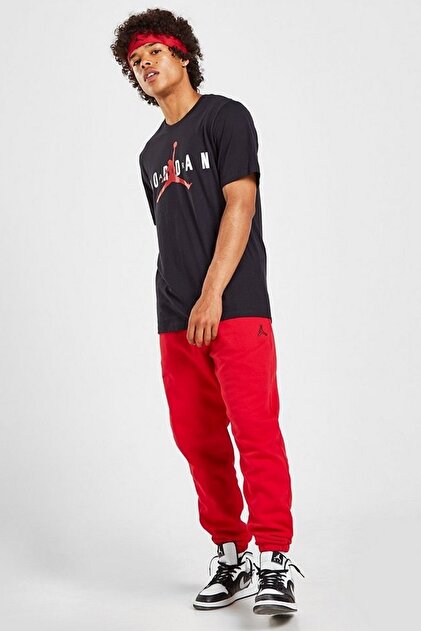 Nike Jordan Air Wordmark Graphic Tshirt Orange Jordan Grafik