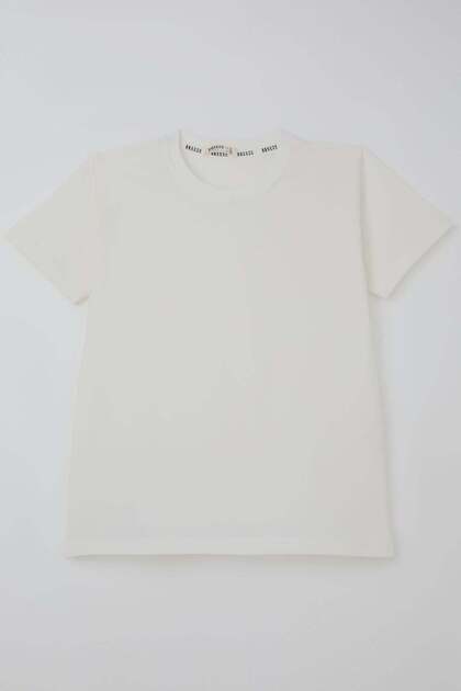 Boy's T-Shirt Basic 9-14 Years, Ecru