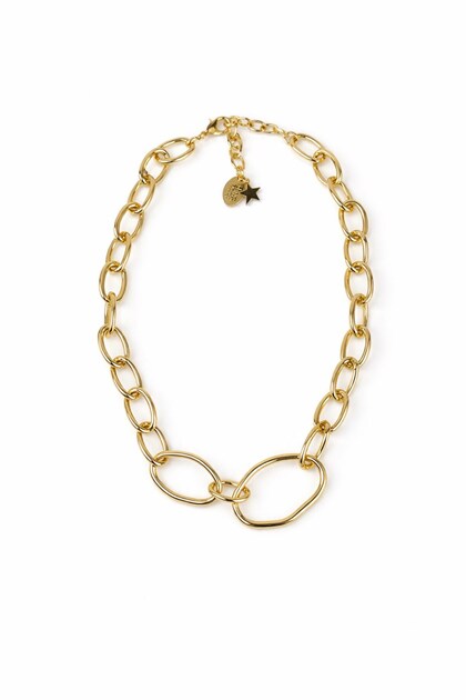 Geometric Shaped Gold Chain Necklace
