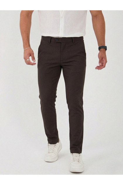 Pantaloni pentru bărbați, confortabili, slim fit, din țesătură elastică