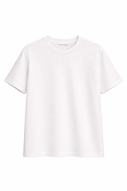 2059 women's 100% cotton crew neck glitter t-shirt white