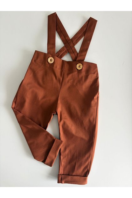Brown Strappy Baby Romper