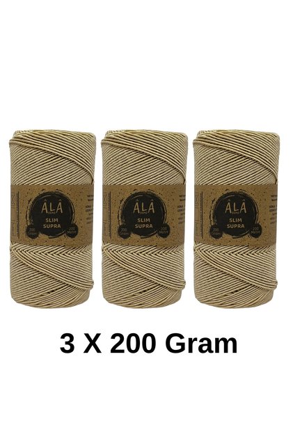3 Adet Slim Supra İp 200 Gram Mumlu İp 3x200 Gram (Toplam 600 Gram)