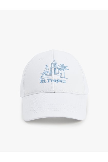 Cotton Embroidery Detailed Cap Hat