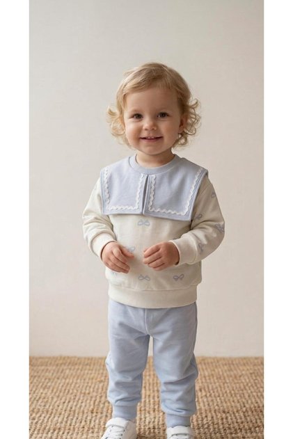 2-Piece Children's & Baby Set with Lace Collar