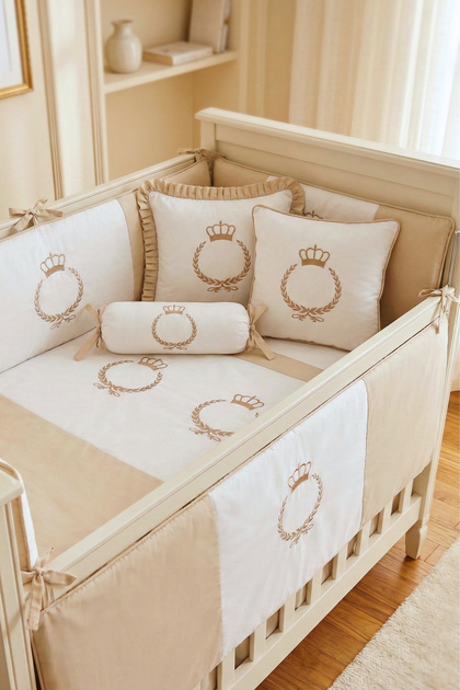 Park Bed Baby Sleeping Set Duvet Cover Set Crown Brown 70X110