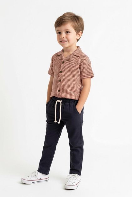 Embossed Striped Shirt Set of 2