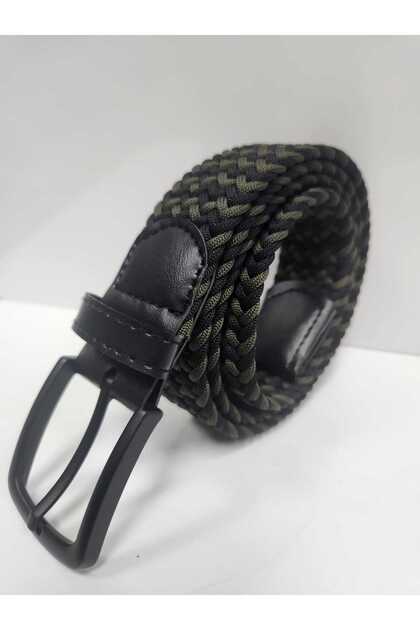 Elastic Braided Belt Elastic Knitted Men's Belt