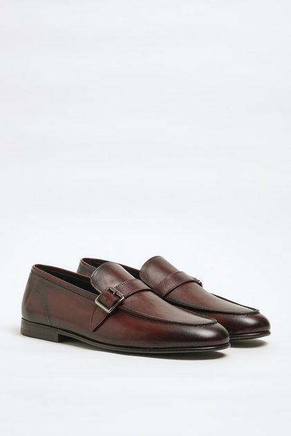 Alex Model Genuine Natural Leather Leather Sole Loafer Shoes