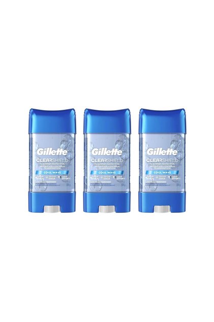 Antiperspirant Deodorant for Men, Cool Wave Scent, Clear Gel, 3.8 Oz (Pack of 3)