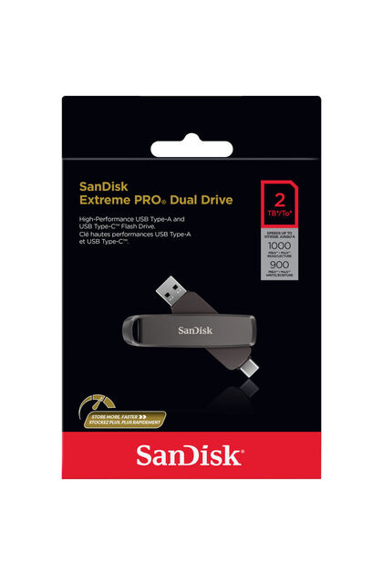 外付けハードディスク・ドライブ SanDisk Extreme PRO Dual Drive 2TB Sandisk Extreme PRO Dual Drive 2TB SDDDE1-2T00-G46 1000MB/s USB