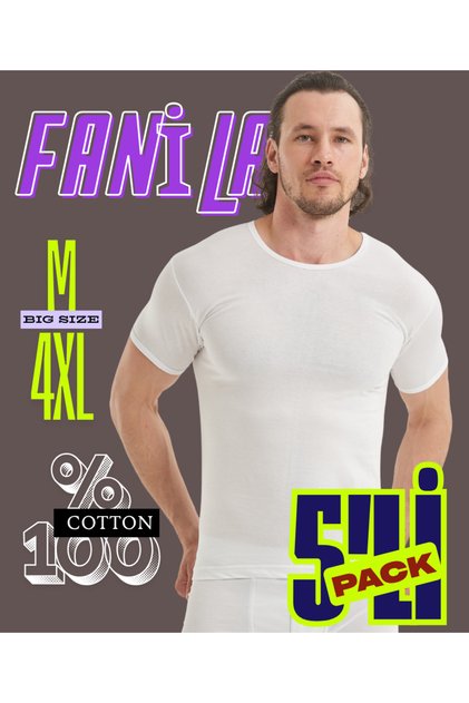 5-Pack White 100% Compact Combed Cotton Underwear - Comfortable Fit - All-Day Comfort - Wide Size Range (M-4Xl)