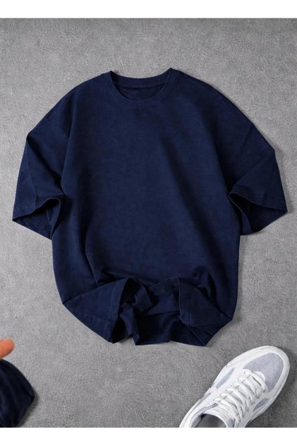 Men's Women's Basic Crew Neck Oversized Plain T-Shirt