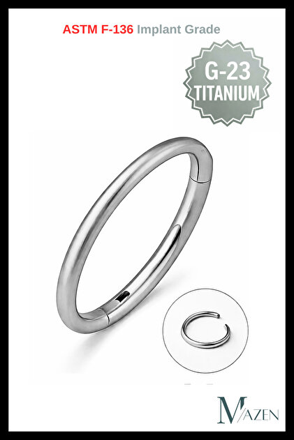 Titanyum Tam Halka Clicker Piercing | Beden Seçenekli | G23 Premium Seri