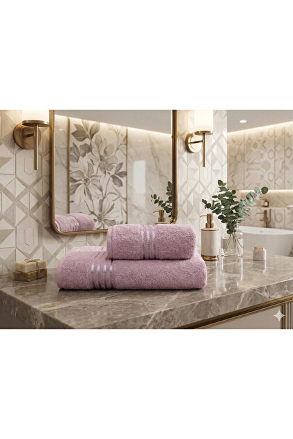 100% Cotton Bath Towel & Hammam Set 2-Piece Set Body Towel Head Towel (70X140-50X90) Patented Product