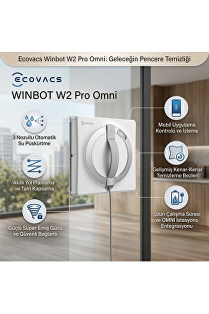 Ecovacs Winbot W2 Omni Şarjlı Cam Silme Robotu - Fiyatı, Yorumları