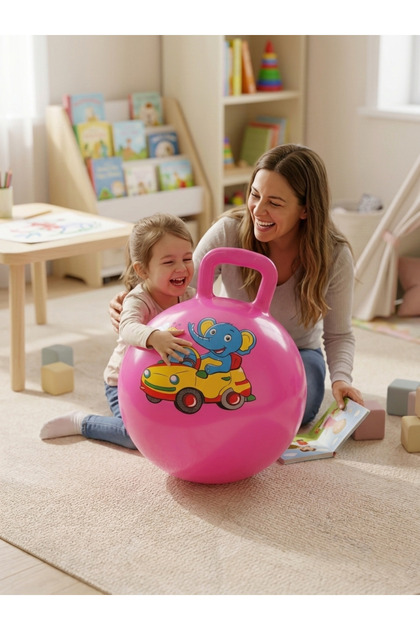 nkspor Nk Spor 55 cm Pembe Zıp Zıp Pilates Topu-Tutma Saplı