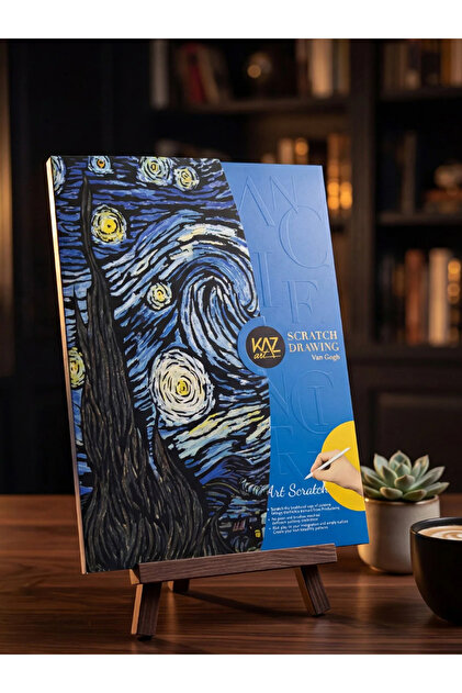 Kazart Van Gogh Koleksiyonu 4'lü Set Kazıma Sanatı Scratch Art A3