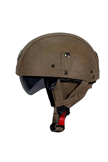 Tex 701ZN Deri Miğfer Kask (Kahverengi) - Fiyatı, Yorumları