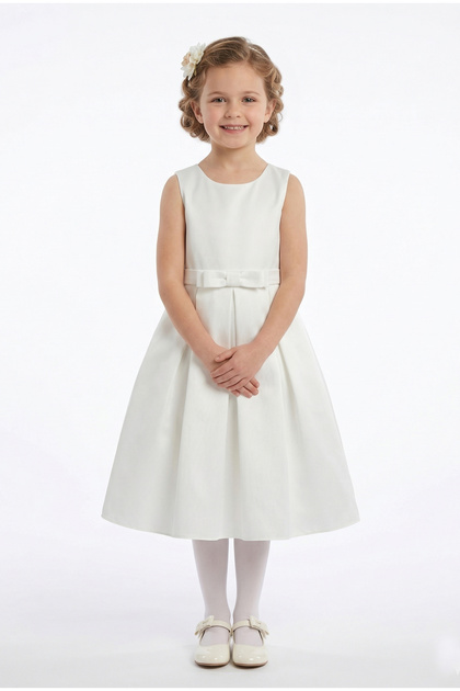Girls Satin Party Dress Sleeveless