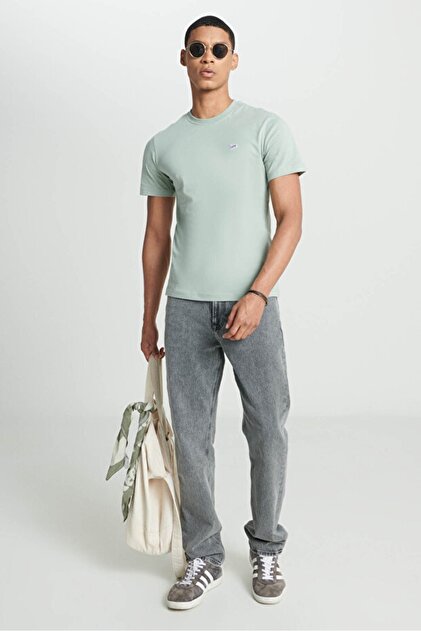 Lee (ML60UFQ303) Bisiklet Yaka Erkek T-shirt L60UFQ303 Mint Green