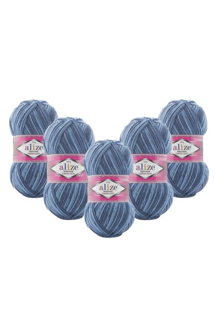 Superwash Comfort čarape 5 komada (7677) 100 gr 420 mt-%75 vuna 25% poliamid pređa za pletenje