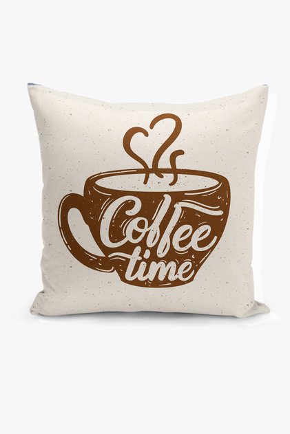 Double-Sided Digital Print Throw Pillow Cover - Tea/Coffee Time / Kitchen