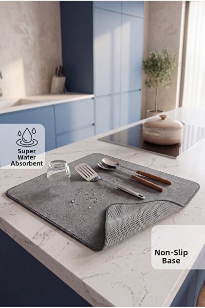 Counter Top Microfiber Dish Drying Mat Drying Mat Super Absorbent 36*45 Cm