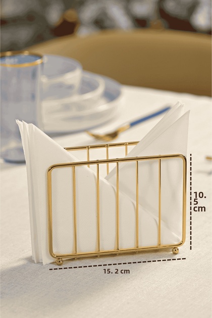 Matte Gold Cage Napkin Holder Napkin Stand Cafe Restaurant Hotel Decorative Stainless Metal