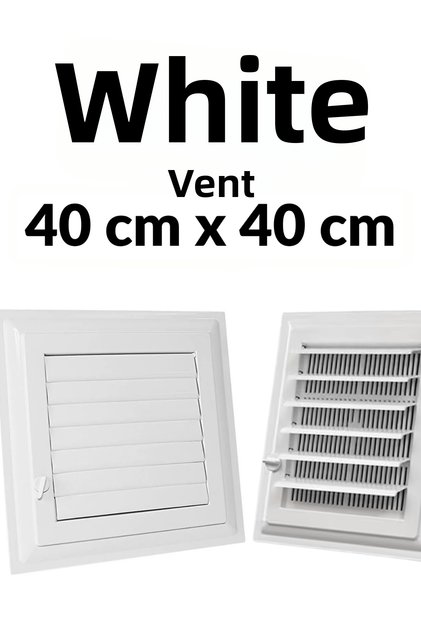 White 40 X 40 cm Ventilation Grille Bathroom Ventilation Grille Wc Chimney Cover Toilet Ventilation Grille Plastic Shutter