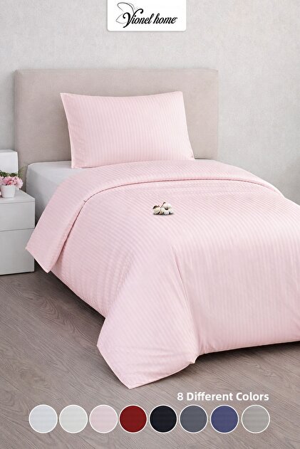 Single 100% Cotton Satin Duvet Cover Set | Premium Series | 8 Color Options (160X220)