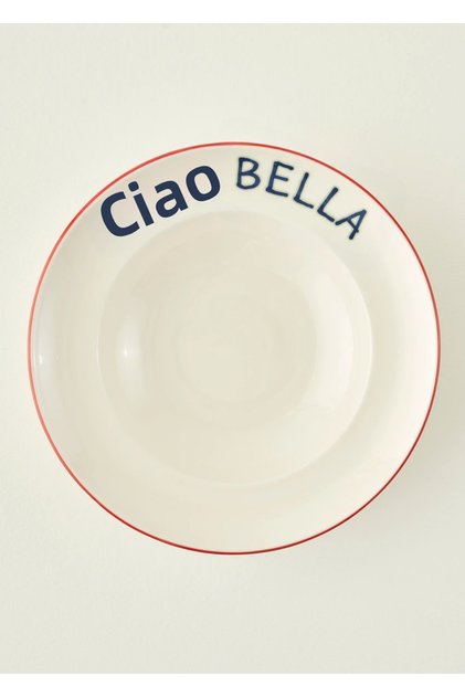 Line Porcelain Pasta Plate Red (28 cm)