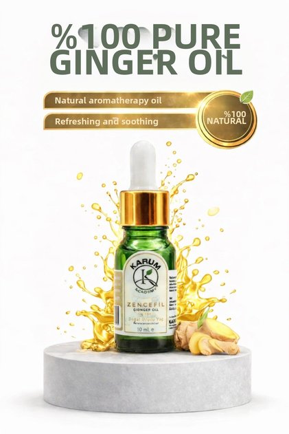 Ginger Essential Oil 100% Pure and Natural with Glass Dropper 10 ml