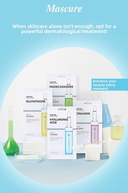 missha mascure sheet mask glutathione MISSHA Mascure Hyaluronic Acid Mask