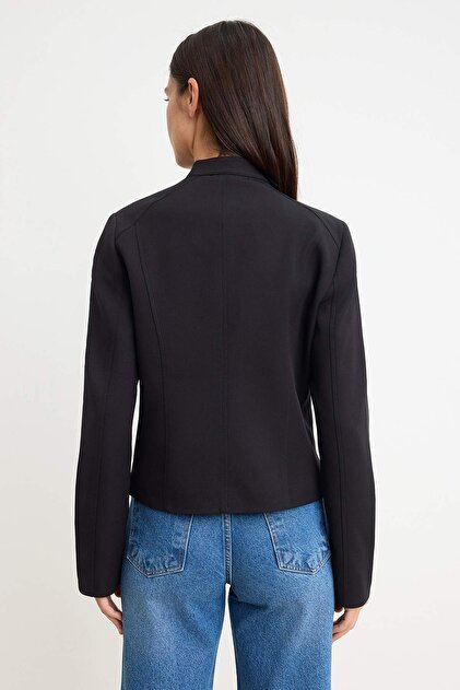 Trendyol Collection Black Embroidered Zippered Napoleon Jacket