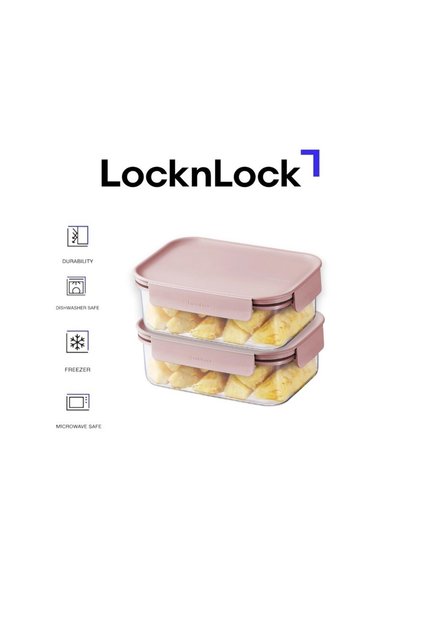 Classic Plus Rectangle Food Container 420ml (PACK of 2) – Pink, Airtight & BPA-Free