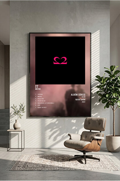 postercraft Motive 22 Albüm Tasarım Ahşap Poster (Çerçevesiz